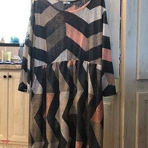 Ladies plus size tunic dress